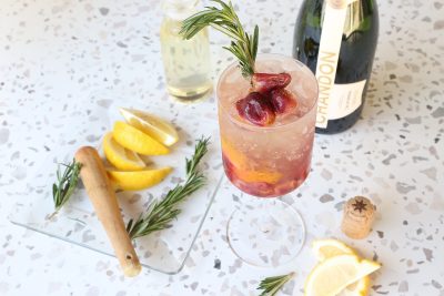 Rosemary & Roasted Grape Wine Spritzer Food Styling & Photography | Chatter Marketing, Tulsa Oklahoma