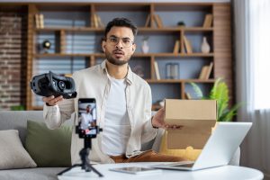 man making video marketing mistakes