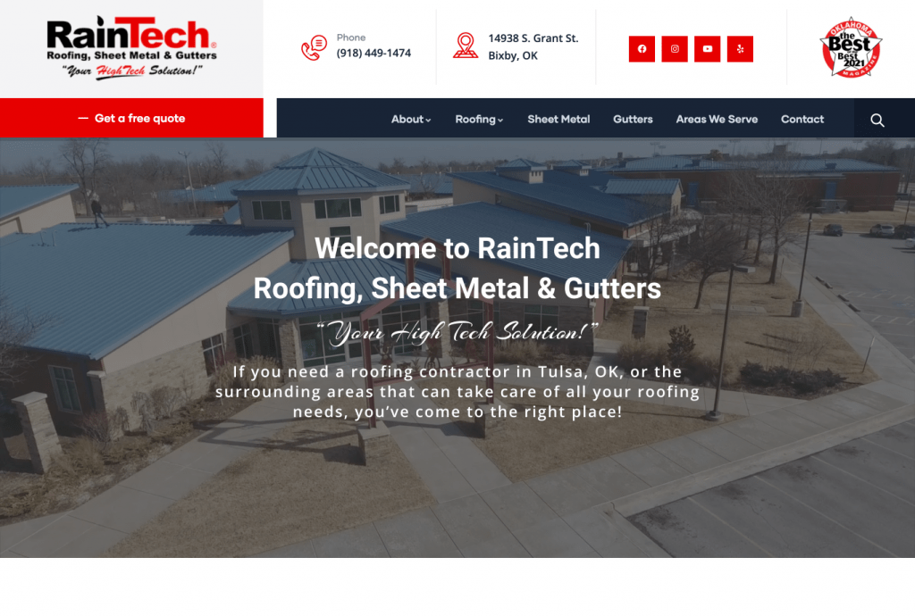 www.raintechoklahoma.com - Website Design | Chatter Marketing, Tulsa Oklahoma