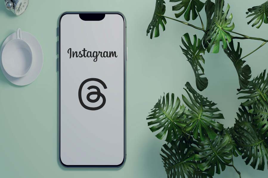 Instagram Threads Logo on Phone