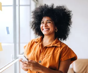 content marketing on the phone